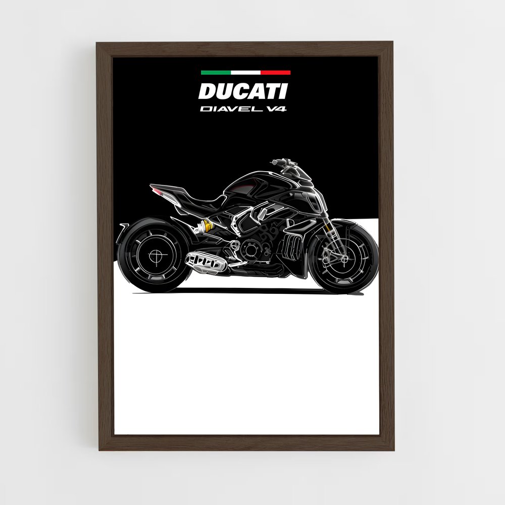 Poster Diavel en Plein Vol – affiche Ducati (vue 5)